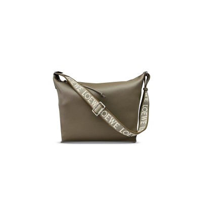 LOEWE CUBI CROSSBODY BAG IN SUPPLE SMOOTH CALFSKIN AND JACQUARD B906K70X13 (44*30*18cm)